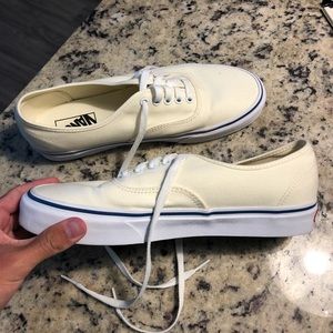 WORN TWICE White Vans Men’s 9.5!